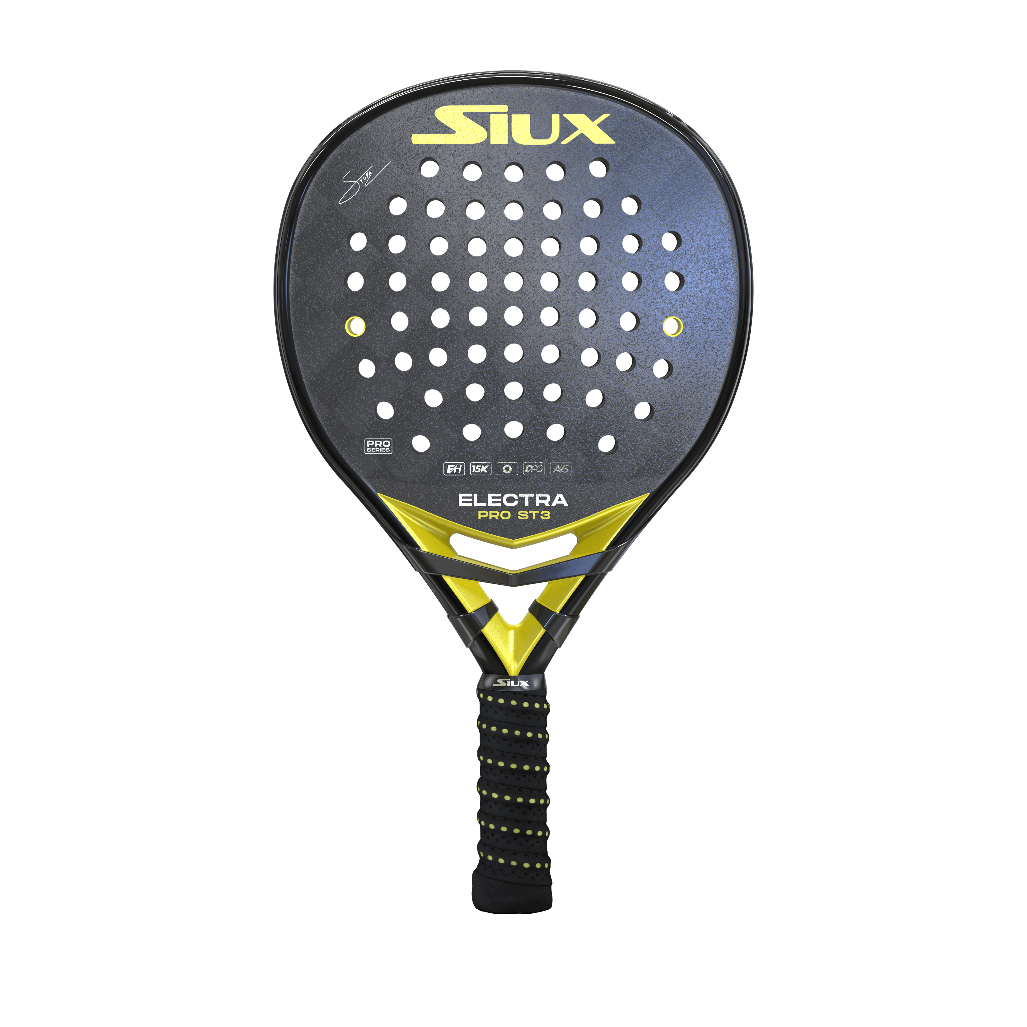 Raquette Padel Siux Electra ST3 Stupa Pro - Hybride, Carbone 15K, 355-375g, Pour Contrôle Et Puissance