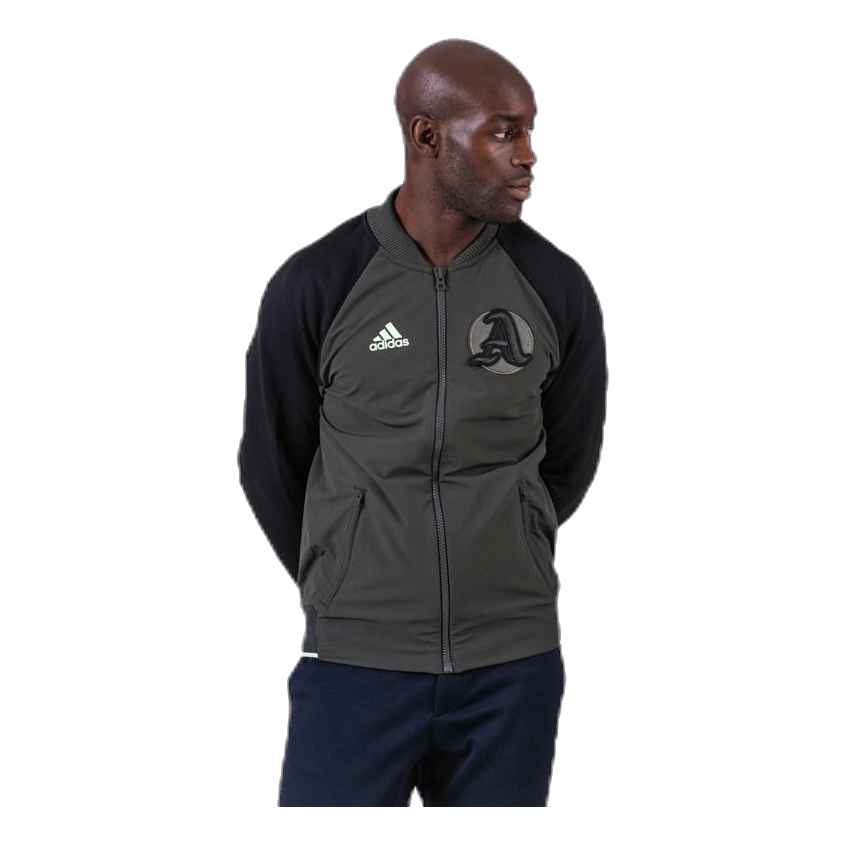 Adidas jacket top brown and black