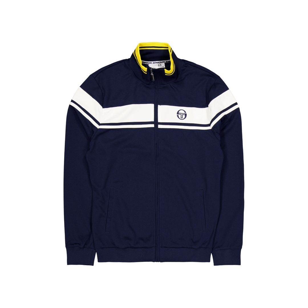 Sergio Tacchini ポロシャツ L 青系ストライプ Sergio Tacchini ポロシャツ L 青系ストライプ Sergio Tacchini