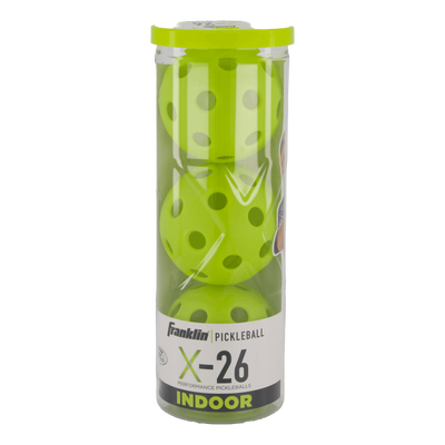 X-26 Indoor Pickleball 3 Pck. Lime-white