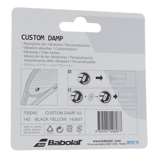 Babolat Custom Damp 2-Pack black/yellow – Racketnow.com