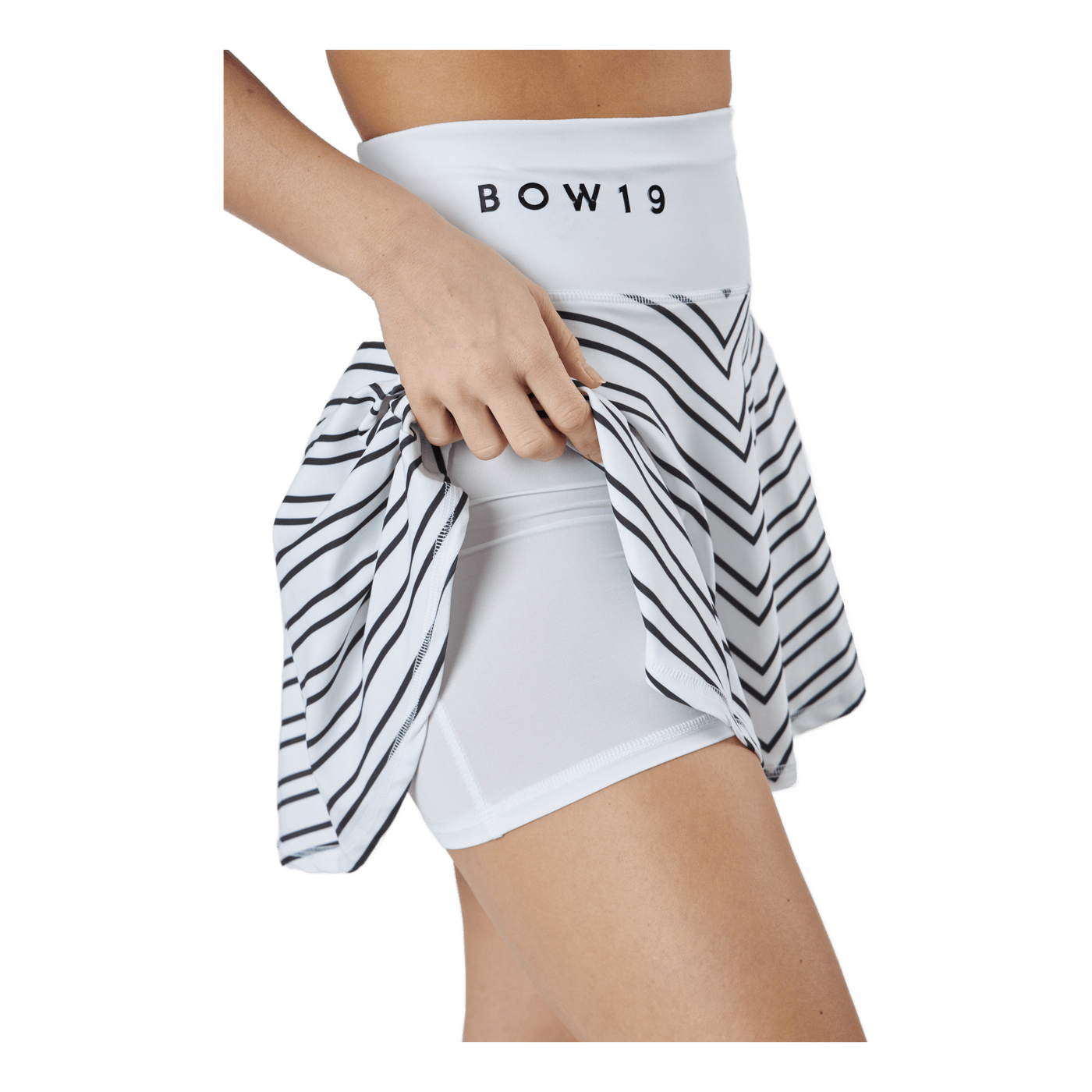 Sofia/print Skirt Thin Stripe White/black