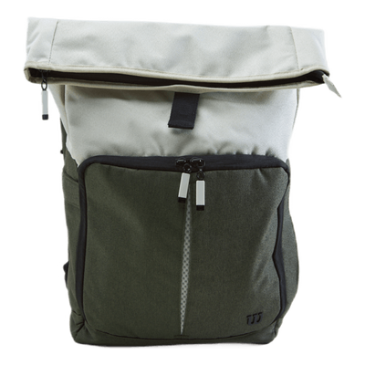 Women's Backpack Cream/forest Green/black