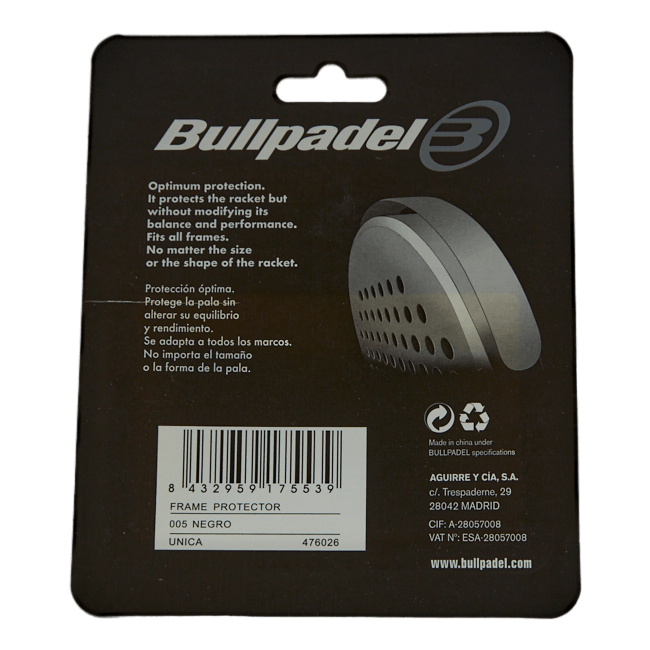 Bullpadel Frame Protector Padel Racket Bullpadel Frame Protector Black – Racketnow.com