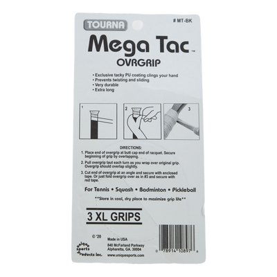 Tourna Mega Tac 3-pack Black