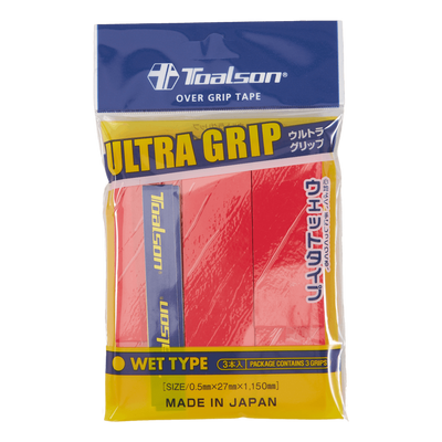 Toalson Ultra Overgrip 3-pack Neonred